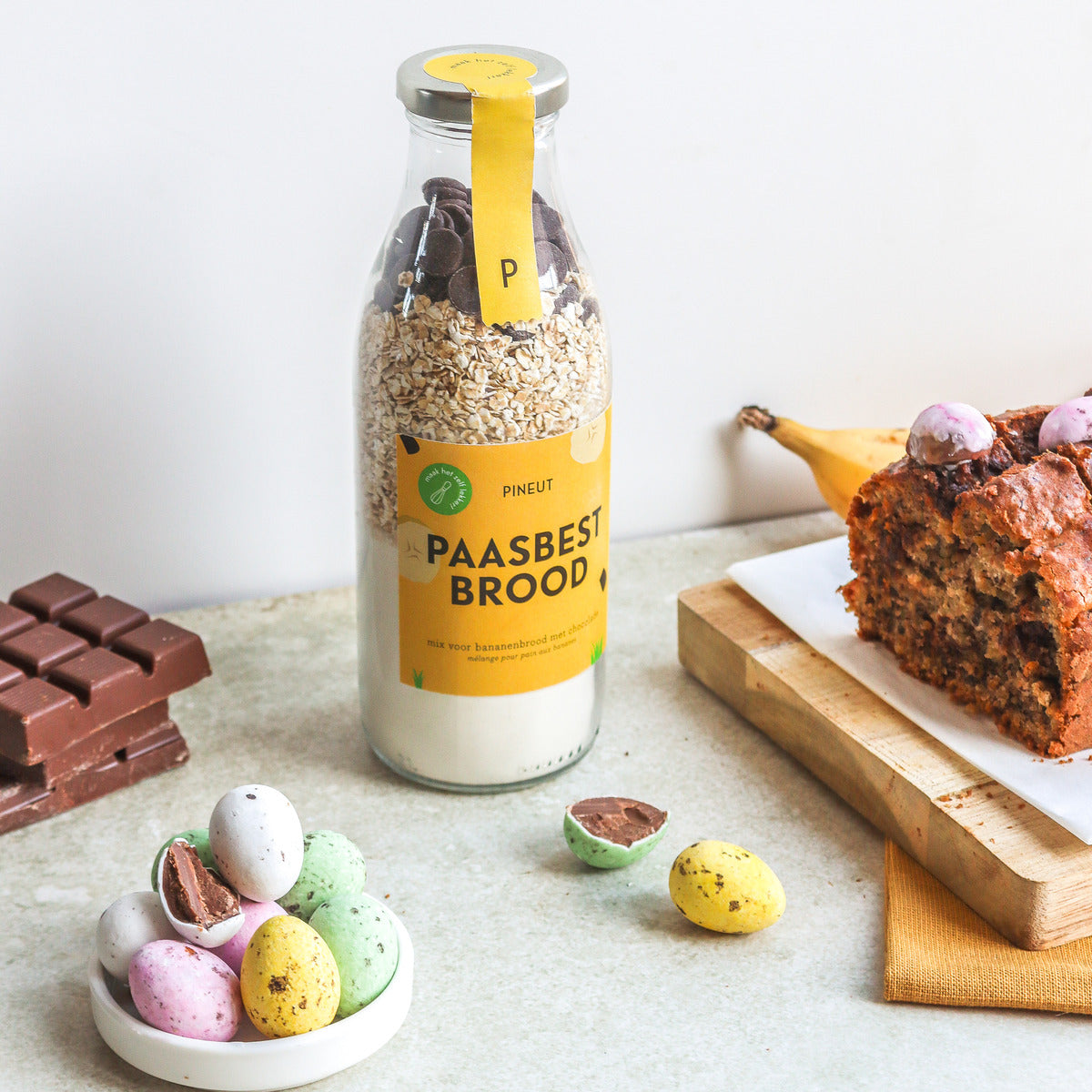 Cake | Glas | Bananenbrot mit Schokolade | Osterbrot | Karton mit 8 Stück