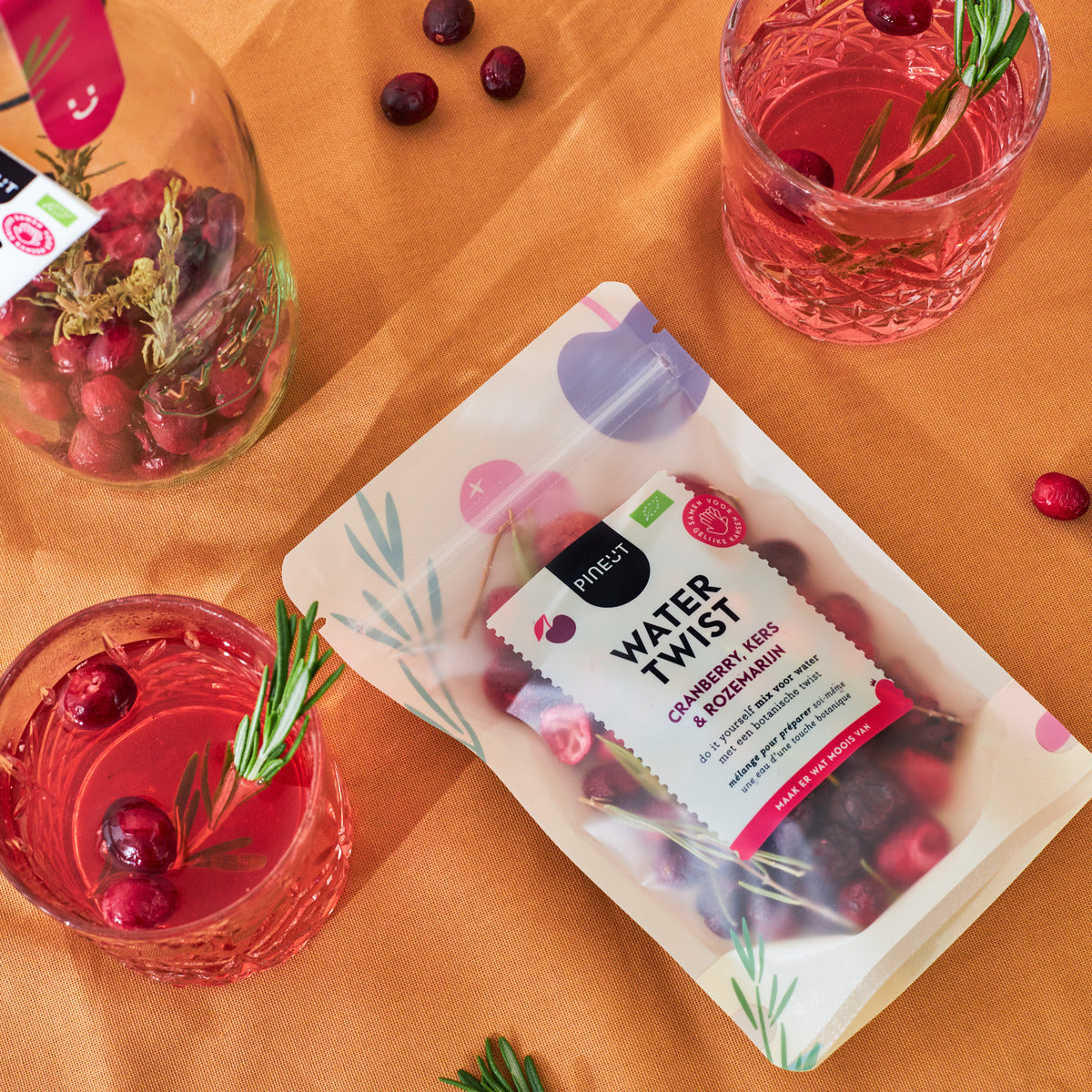 Watertwist | Beuteltasche | Cranberry, Kirsche & Rosmarin Bio