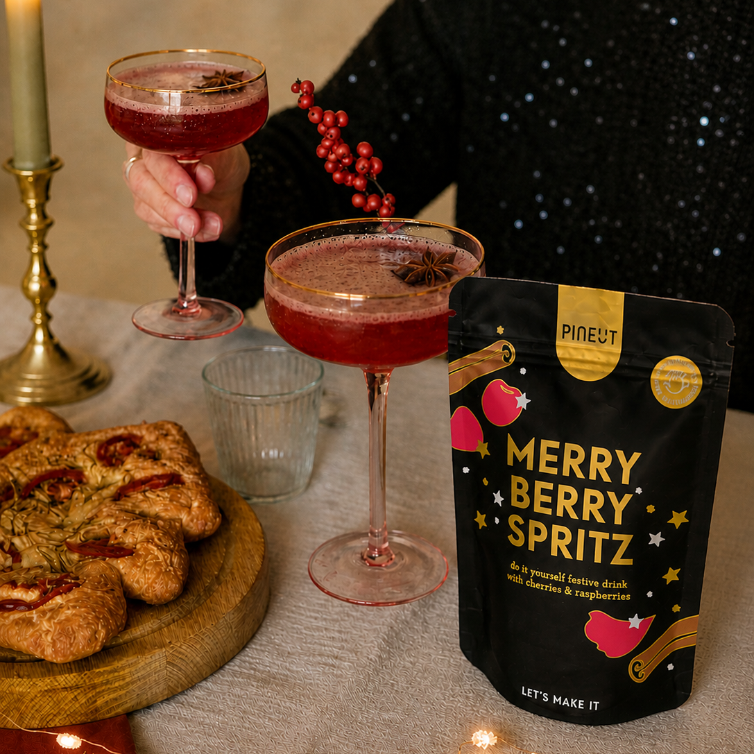 Holiday Special | Merry Berry Spritz Mocktail | Pouchbag | Doos met 10 stuks