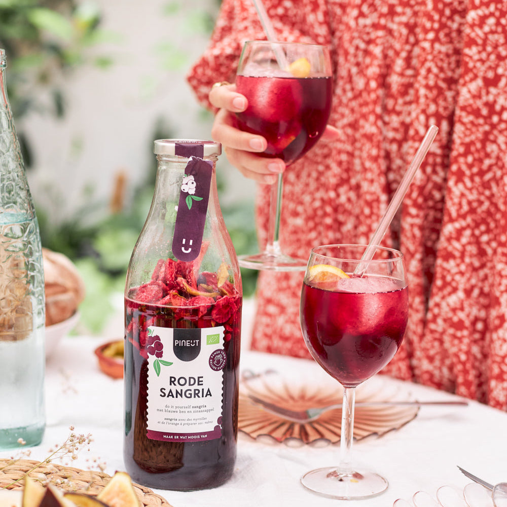 Sangria zubereiten | Sommergetränk in der Karaffe | Bio | Pinienkerne