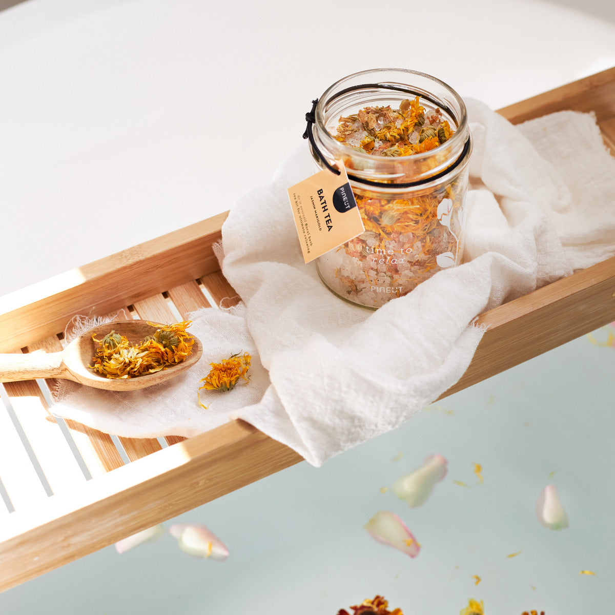 Badetee | Kanne | Jasmin & Ringelblume | Home Spa