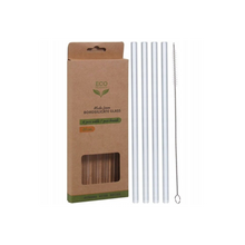 Glasstrohhalme mit Reinigungsbürste – 5er-Set | Wiederverwendbar & Umweltfreundlich