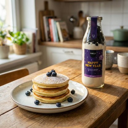 Kuchen | Flasche | Frohes neues Jahr Pfannkuchen