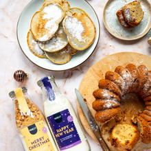 Kuchen | Flasche | Frohes neues Jahr Pfannkuchen