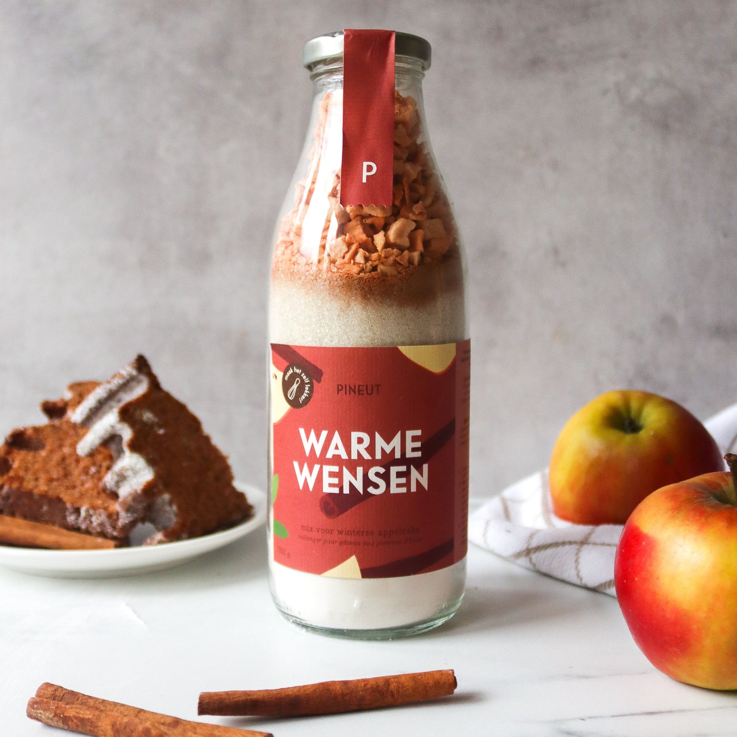 Kuchen | Flasche | Apfel-Zimt - Herzliche Grüße