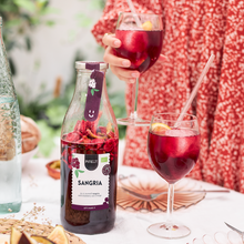BIO DIY-sangria fles voor frisse zomercocktails en zelfgemaakte sangria thuis of cadeau.