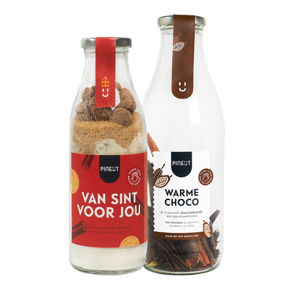 Het perfecte Sinterklaas cadeau | Combi | Chocolademelk + Kruidnotencake