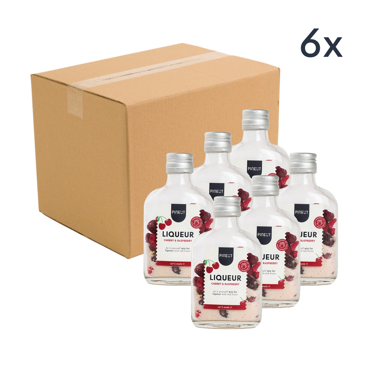 Pinienkirschlikör | Taschenflasche | Kirsche und Himbeere