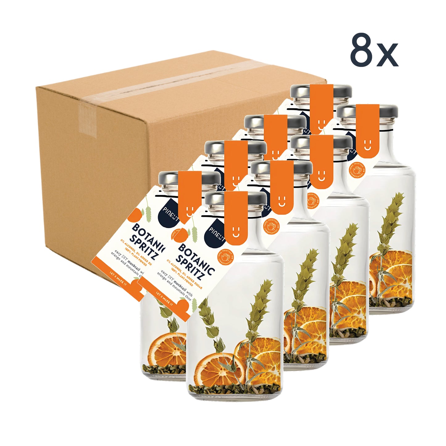 Botanic Spritz Mocktail | Orange Yarrah Elderflower | Doos met 8 stuks