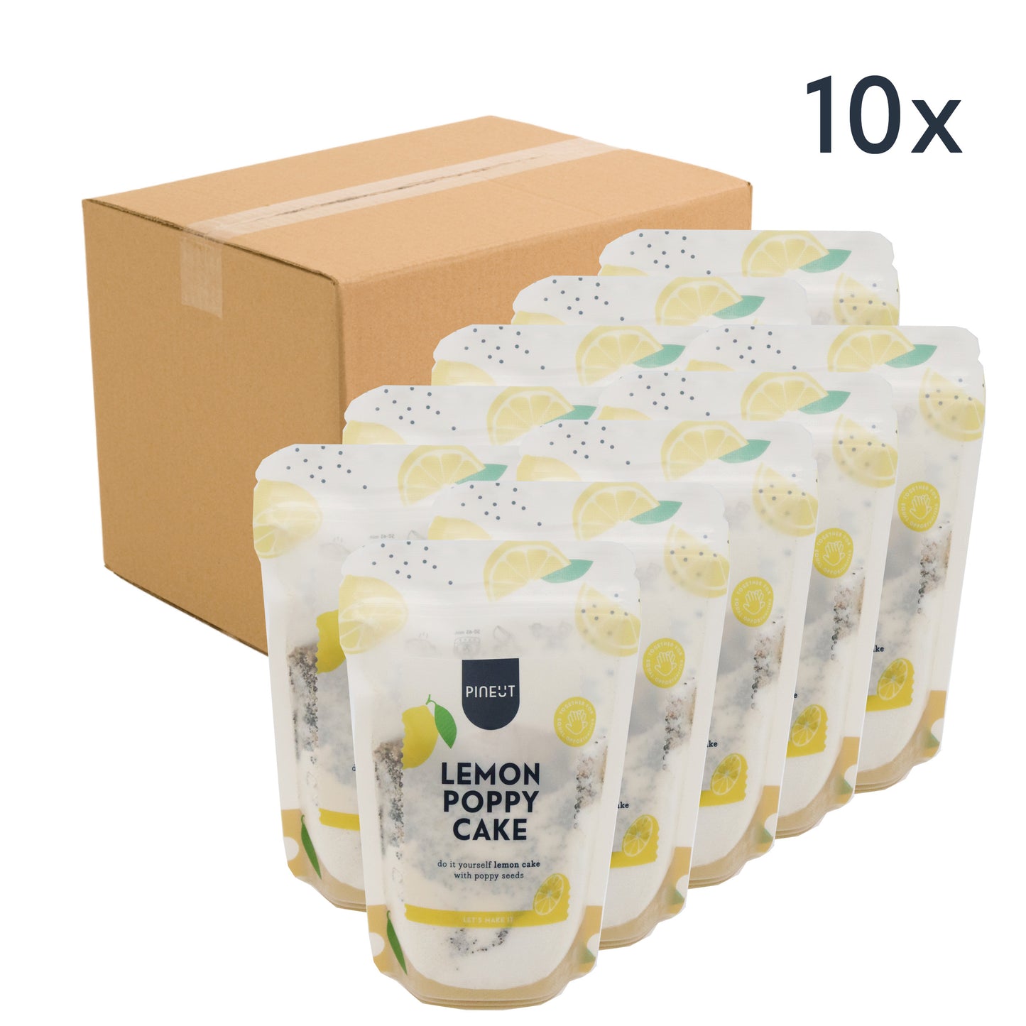 Zitronen-Mohn-Kuchen backen | DIY-Kuchen im Beutel | Pinienkerne