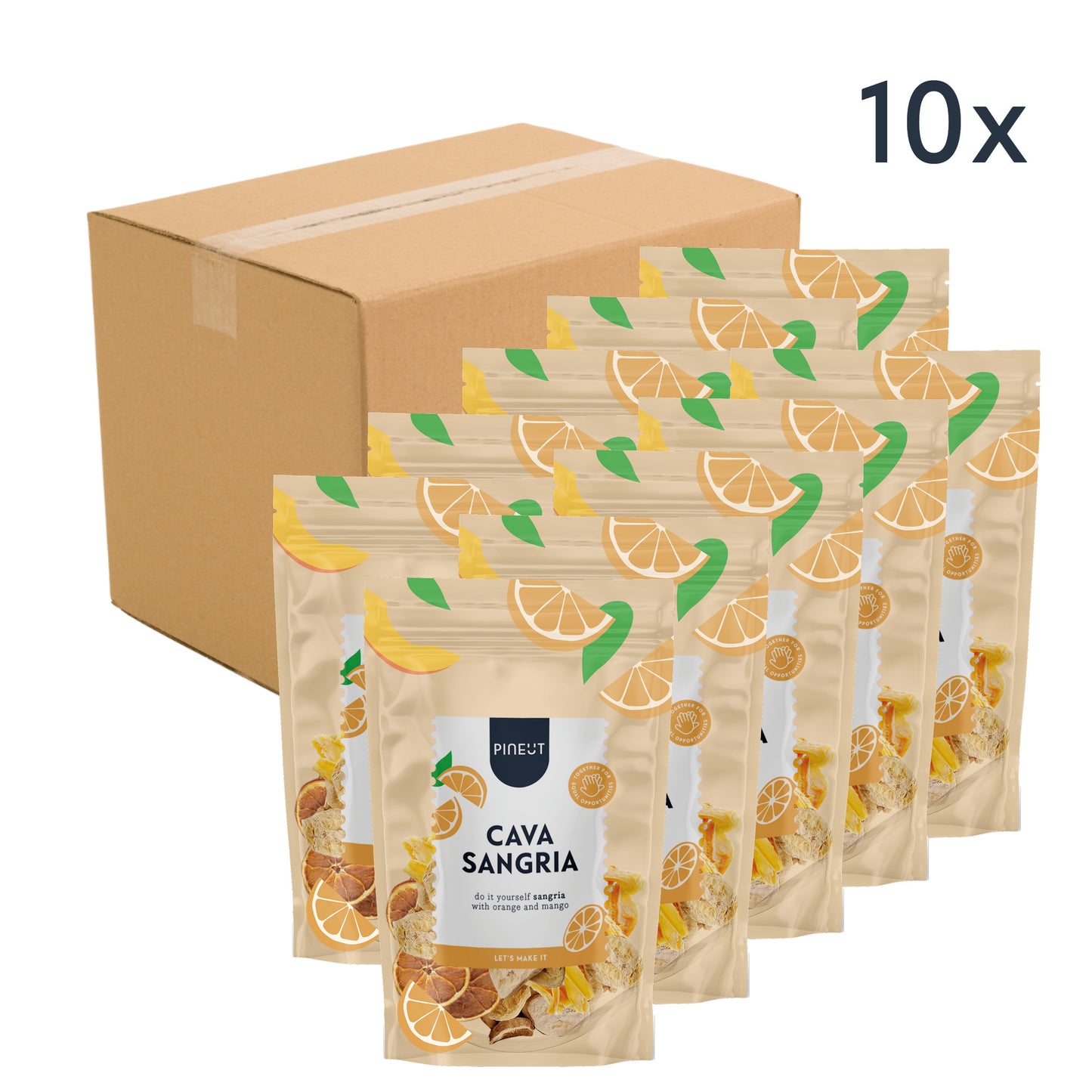 Cava Sangria Pouchbag, erfrischend und festlich, BIO, Karton mit 10 Stück